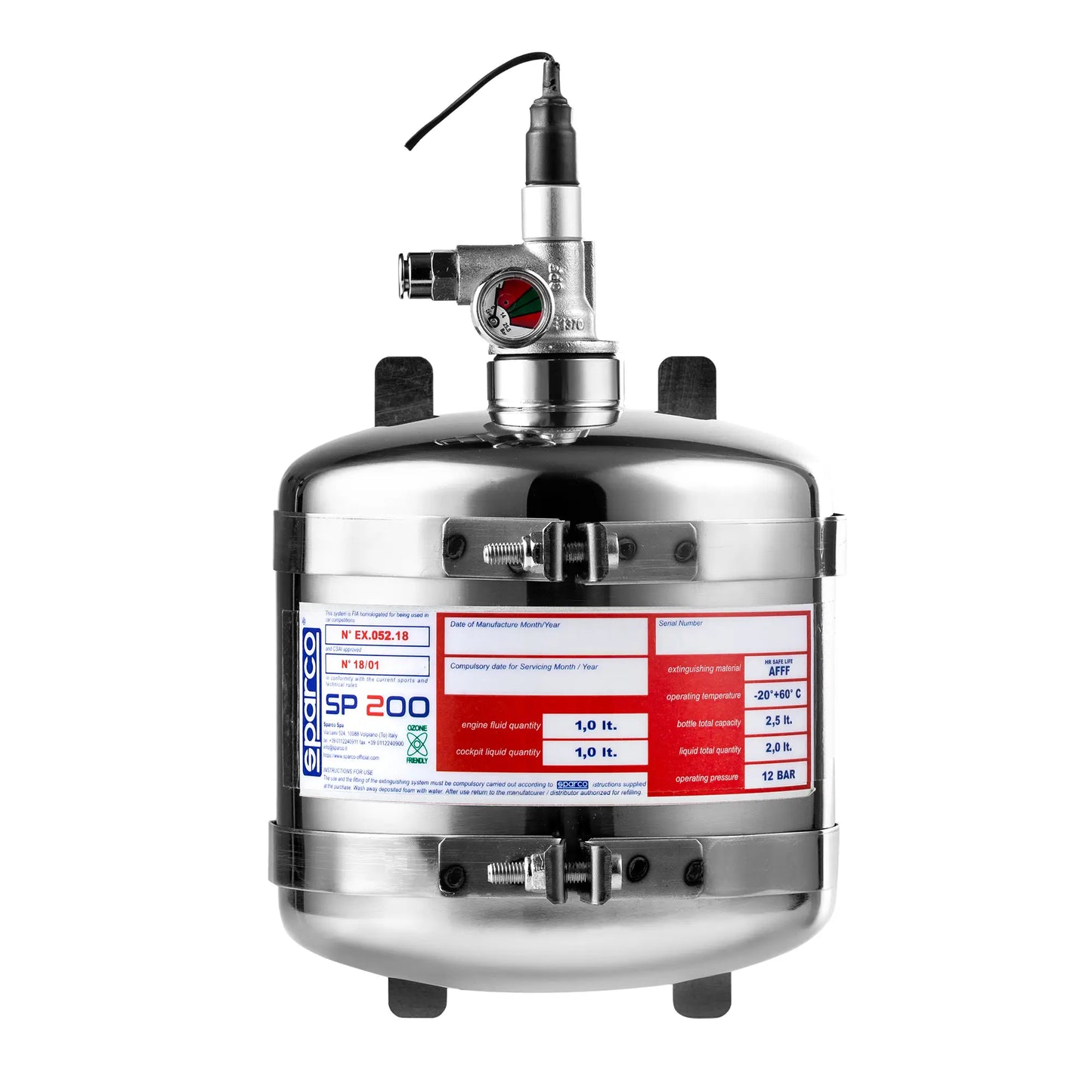 Sparco FIA Fire Extinguishing System