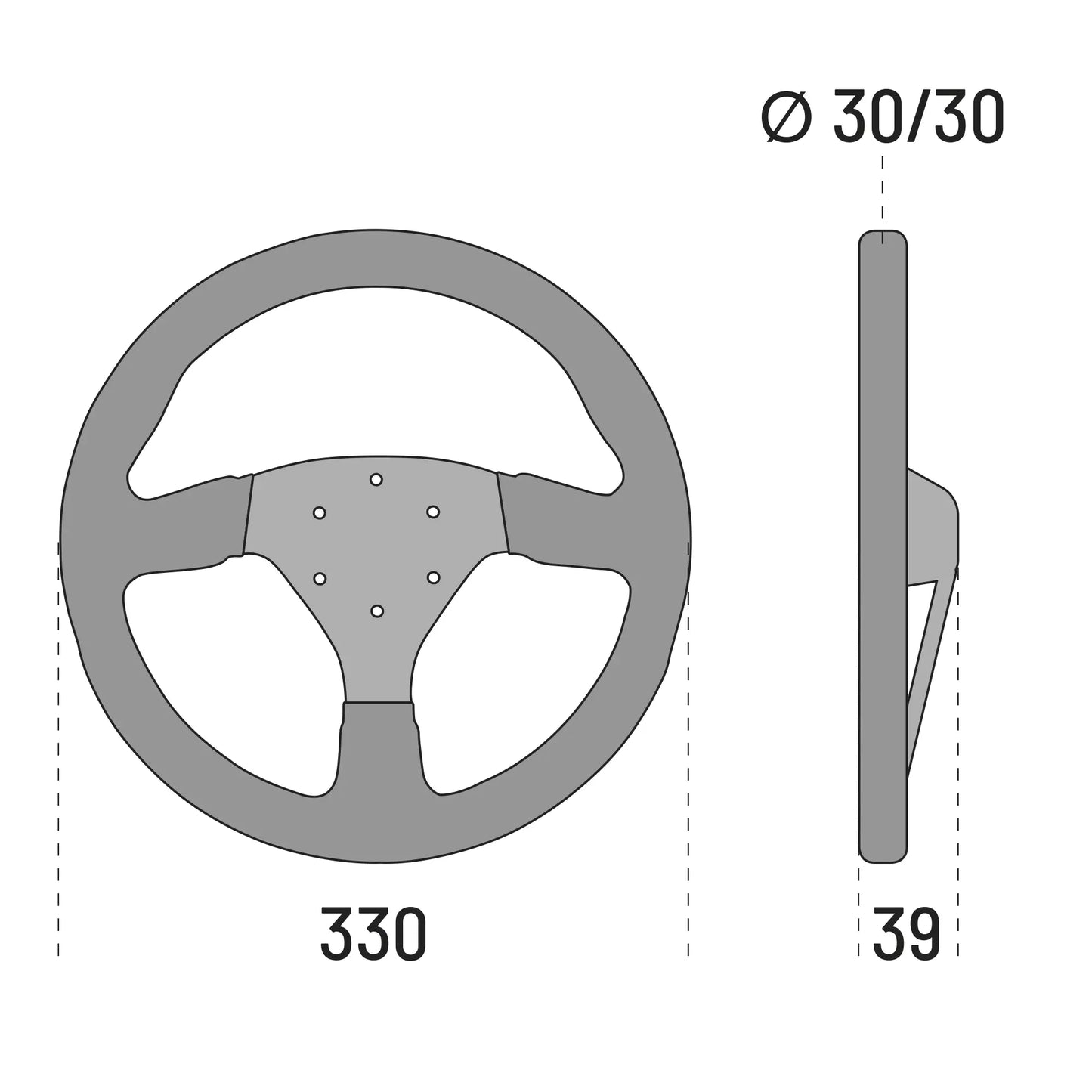 Sparco R323 Suede Steering Wheel 330mm