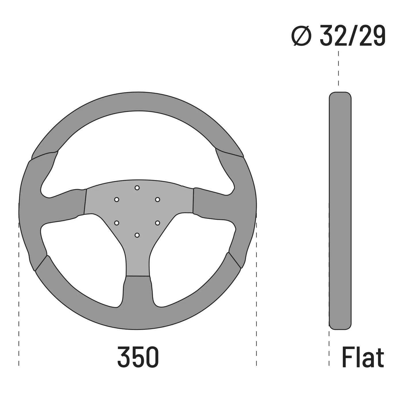 Sparco L505 Leather/Suede Steering Wheel 350mm