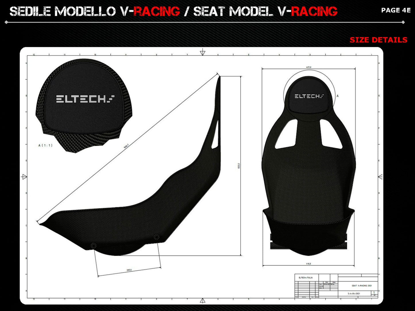 Sedile ELTECH V-Racing