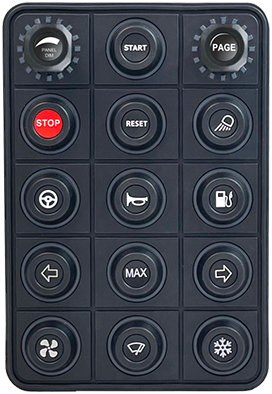 CAN Link keyboard 15 buttons + 2 rotary encoders