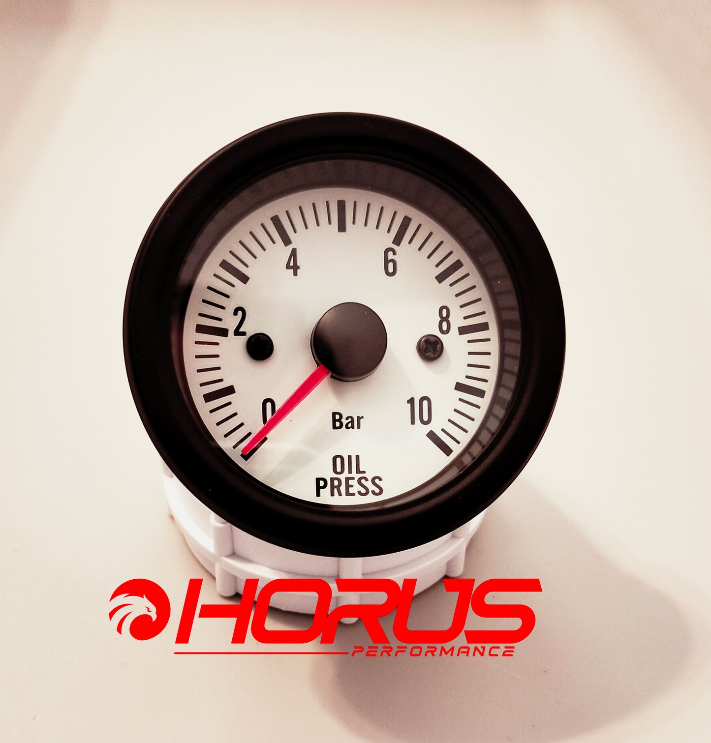 White Oil Pressure Gauge