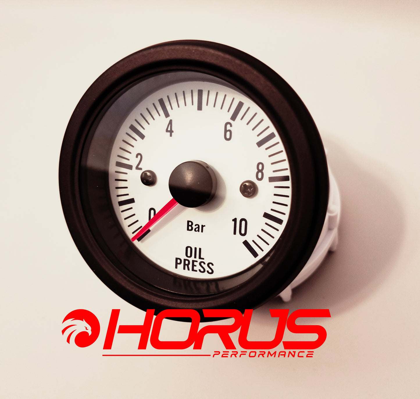 White Oil Pressure Gauge