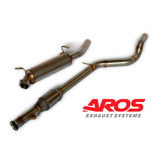 Renault Clio 3 Group R3 (Rally) central exhaust + Fia cat + 60mm AROS final