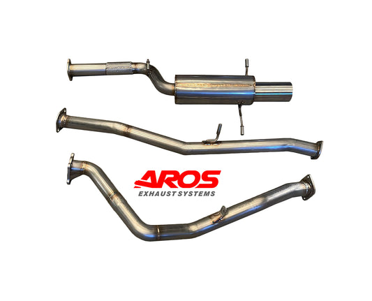 Subaru Impreza WRX STI (GG,GD) full exhaust without catalytic converter Aros