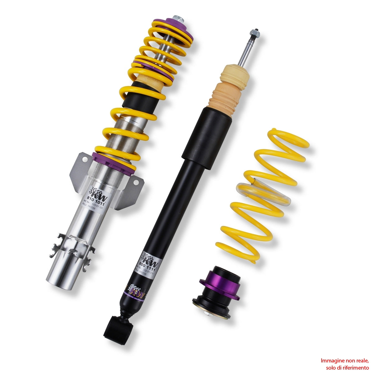 ABARTH 500, Stainless steel V1 coilover. Ring nut kit