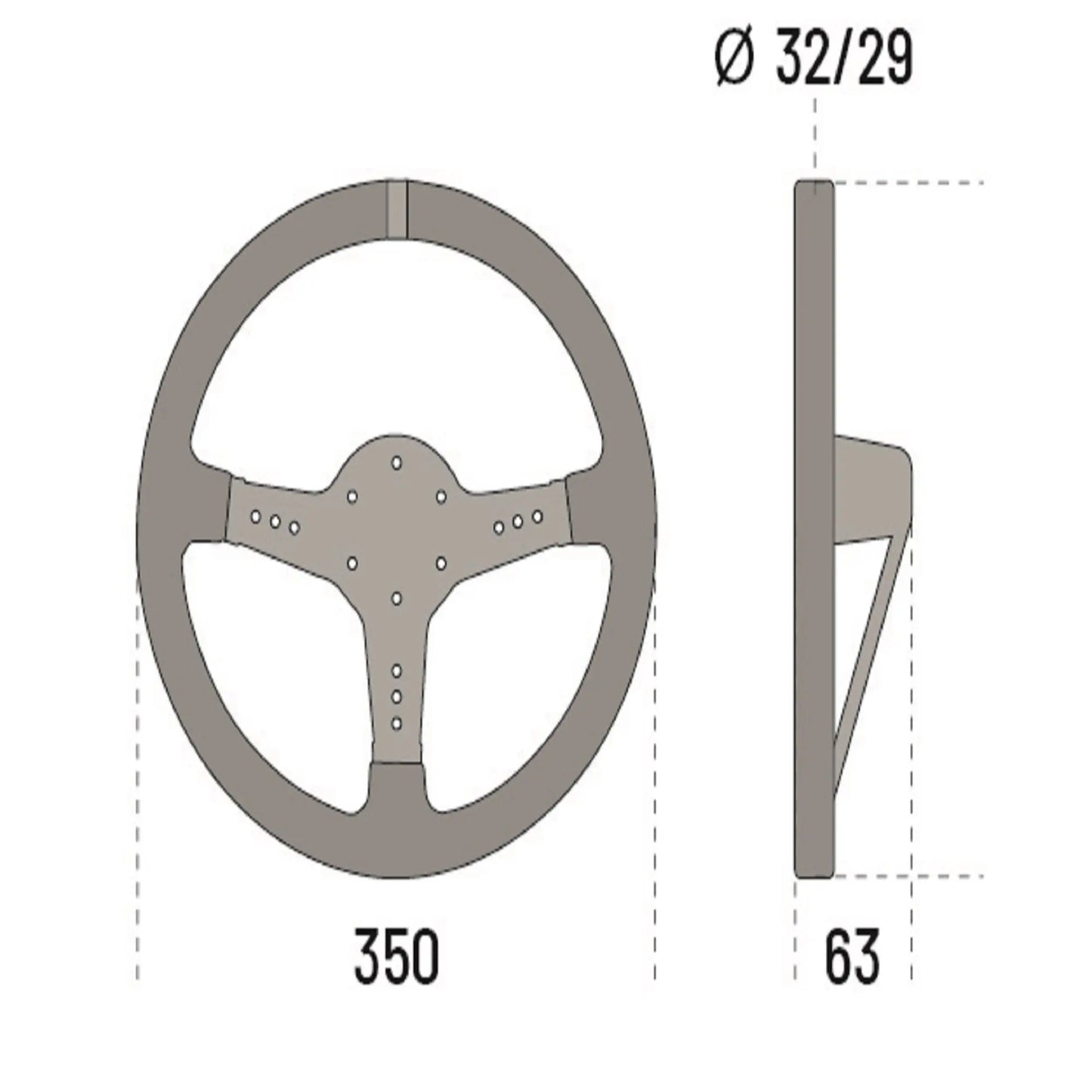 Sparco L 777 Suede Steering Wheel 350mm Dish