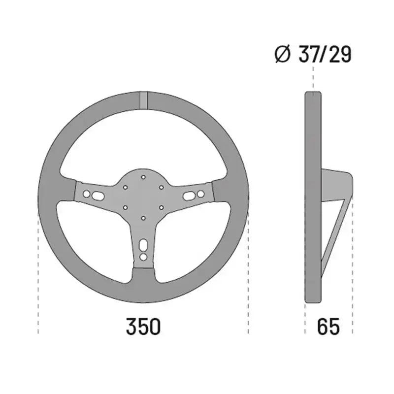 Sparco TARGA 350, 350mm leather steering wheel