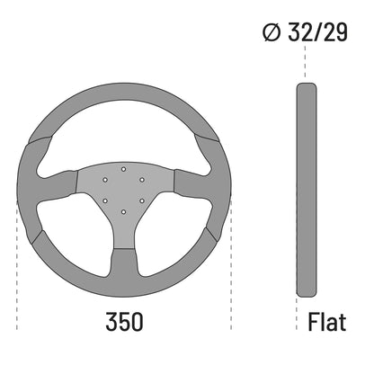 Sparco L505 Leather/Suede Steering Wheel 350mm 