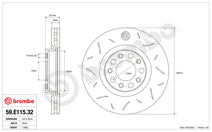 ALFA ROMEO 159 SPORTWAGON 1.9 8V MJET Dischi Ant. BREMBO SPORT