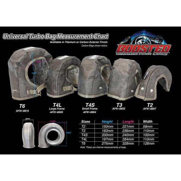 TURBO BAG TITANIUM MITSUBISHI EVO 7 - 9 Aeroflow heat shield 