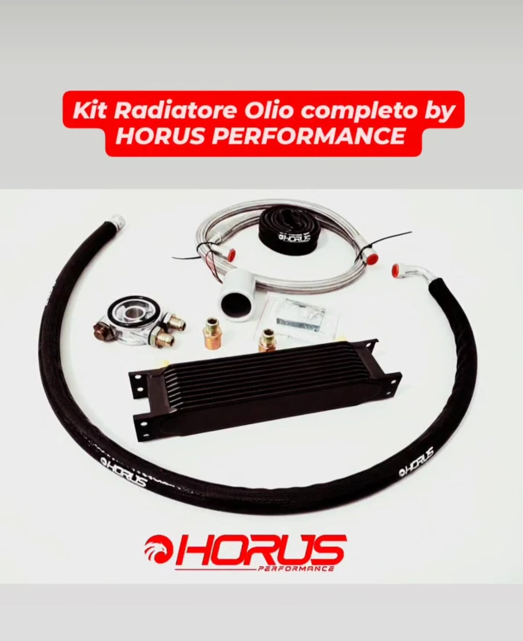 Kit radiatore olio universale+manometro e protezioni