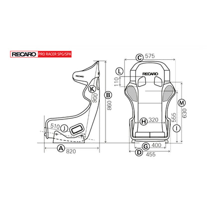RECARO - PRO RACER SPG XL Hans FIA Seat 