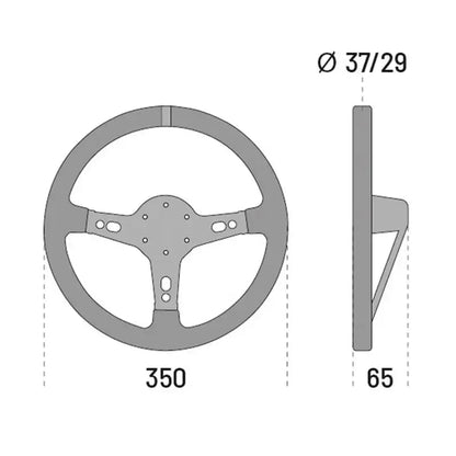 Sparco TARGA 350, 350mm leather steering wheel 